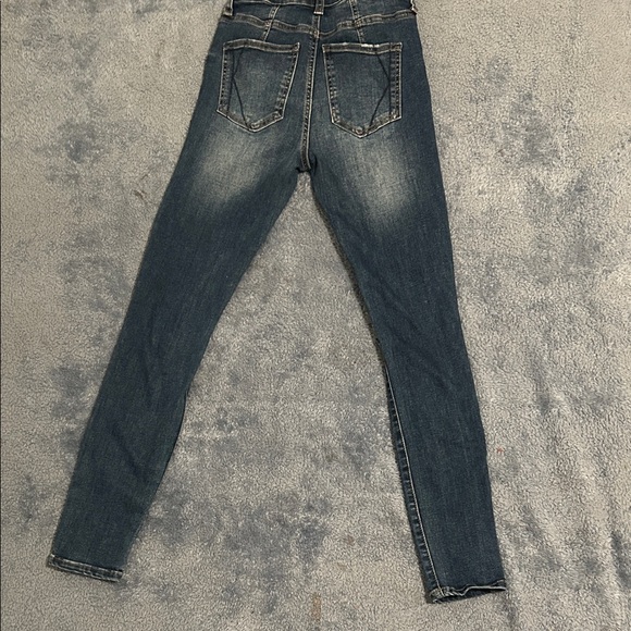 Kendall & Kylie Dark Blue Distressed Skinny Jeans - Picture 3 of 6